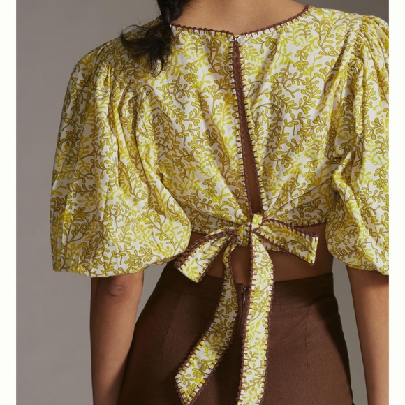 Anthropologie Let Me Be Lace Inset Blouse - Picture 4 of 10